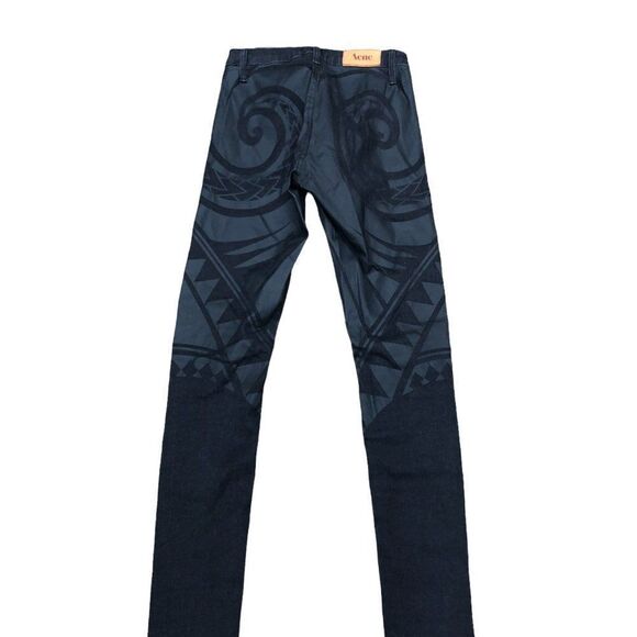 RARE Acne Studios Jeans Size 26 Flex Tattoo Black Denim - Picture 8 of 14